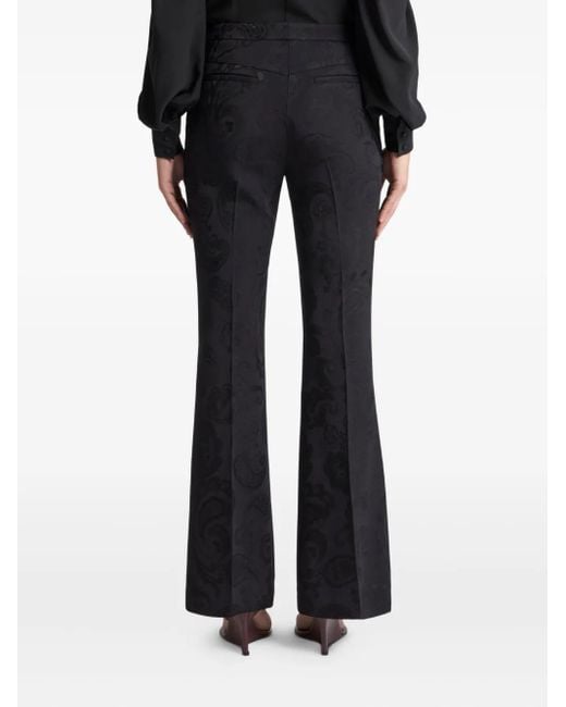 Etro ジャカード フレアパンツ Blue