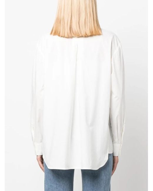 A.P.C. White Hemd Aus Popeline