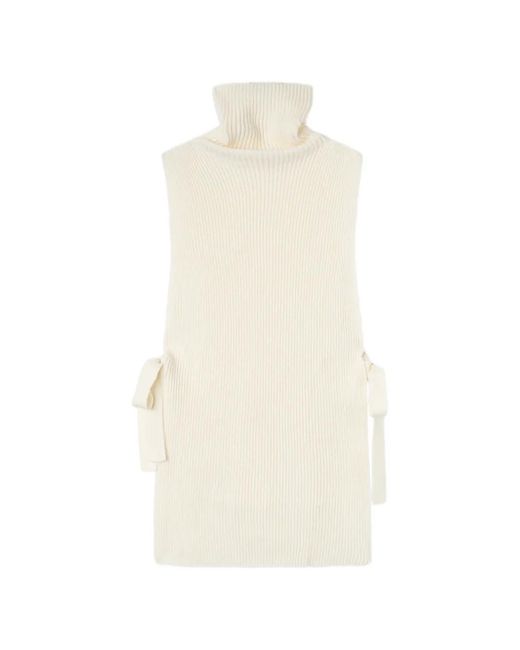 RETORI White Rib-Knit Side-Tie Vest