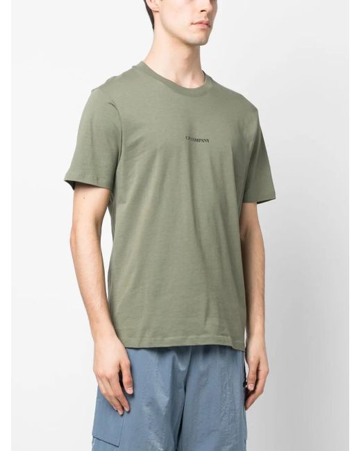 T-Shirt Con Stampa di C P Company in Green da Uomo