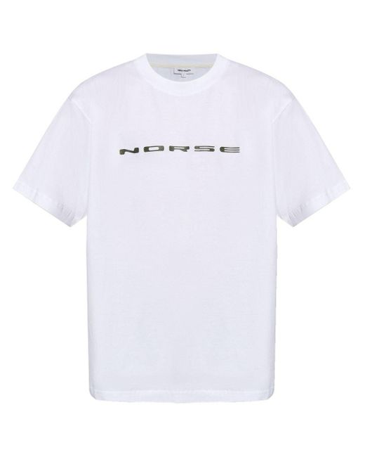 T-shirt con stampa di Norse Projects in White da Uomo