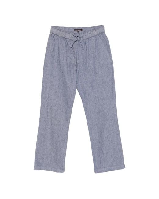 Michael Kors Blue Drawstring-Waist Trousers for men