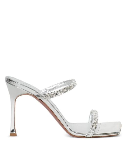 AMINA MUADDI White 95Mm Diana Mules