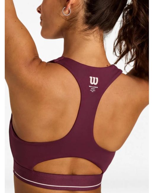 Wilson Purple Logo-Print Sport Bra