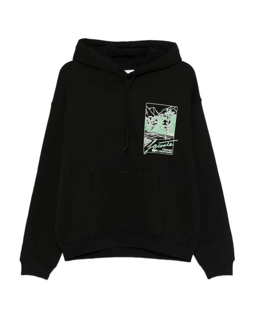Lacoste Black Graphic Hooded Sweatshirt for men