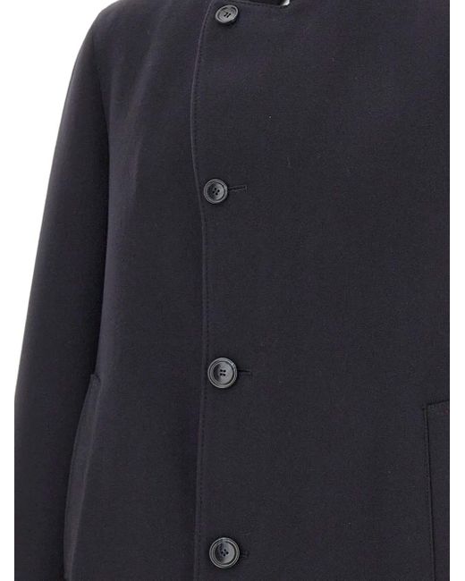 Tagliatore Blue Button-Fastening Coat for men