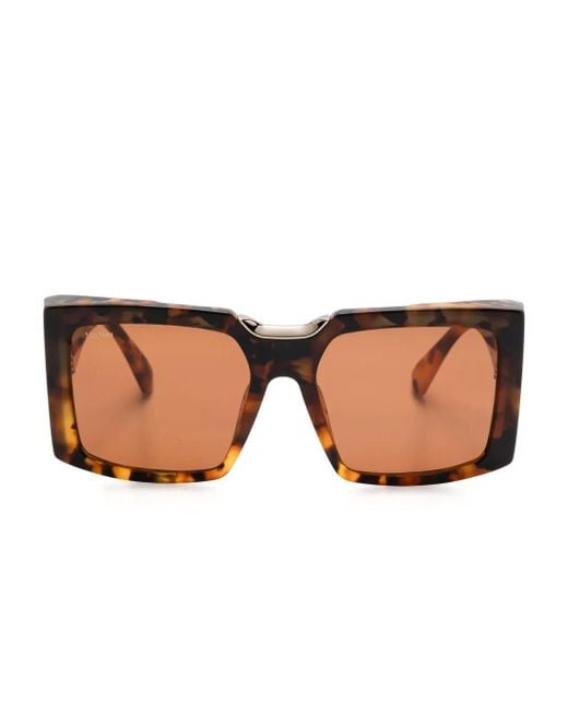Max Mara Eyewear Brown Square-Frame Sunglasses