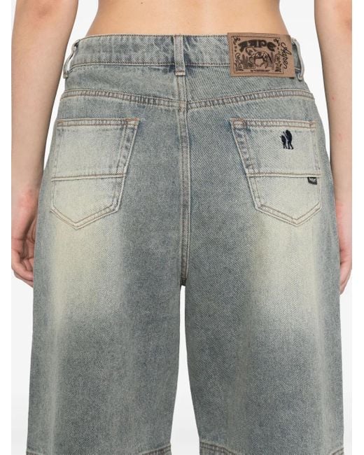 Logo-embroidered shorts Aape By A Bathing Ape de color Blue