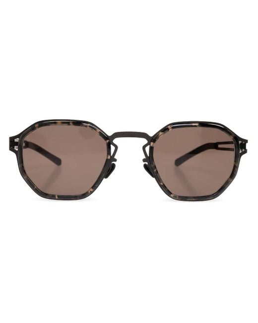 Mykita Brown Gia Geometric-frame Sunglasses