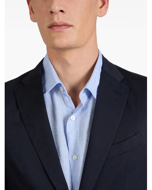 Slowear Blue Single-Breasted Blazer for men