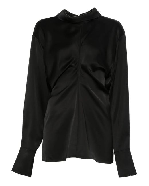 Blusa Slouch con cremallera Totême de color Black