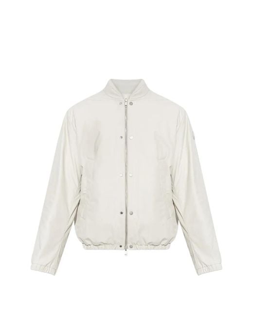 Moncler White Reversible Jacket "Tafoni" for men