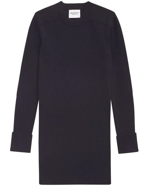 Isabel Marant Blue Garner Ribbed-Knit Dress