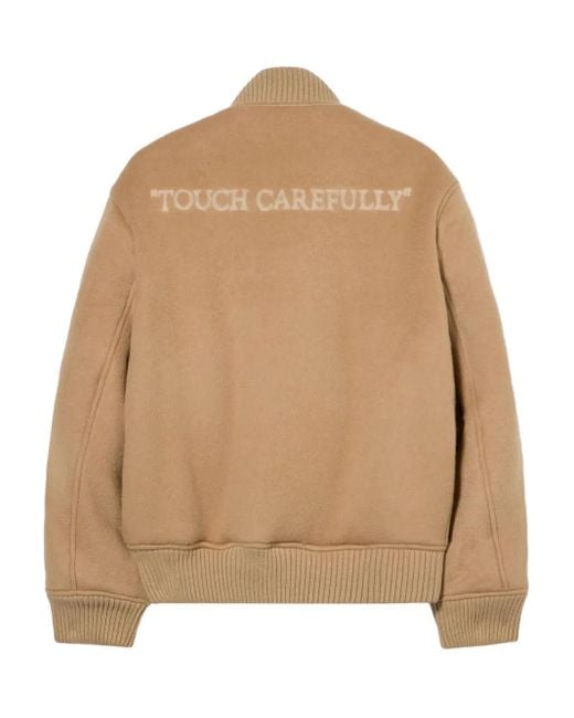 Off-White c/o Virgil Abloh Natural Quote Bomber Jacket