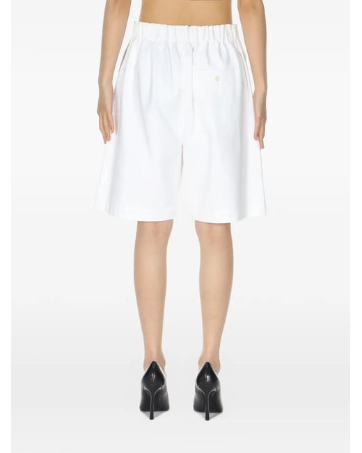 Carven White Oversized Shorts