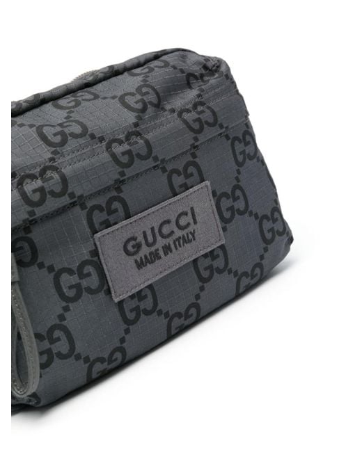 Borsa A Tracolla In Poliestere GG Misura Media di Gucci in Gray da Uomo