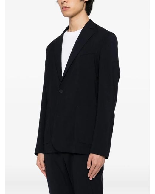 L'Estrange Black Tropical Wool Blazer for men