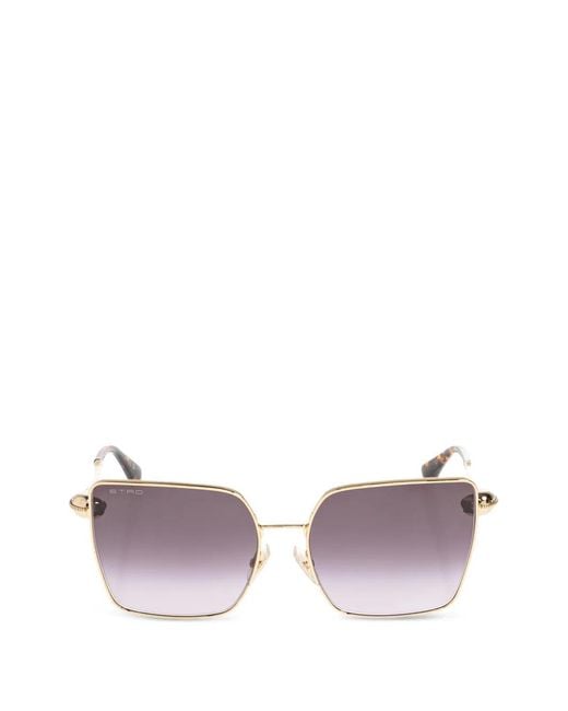 Etro Purple Square-Frame Sunglasses