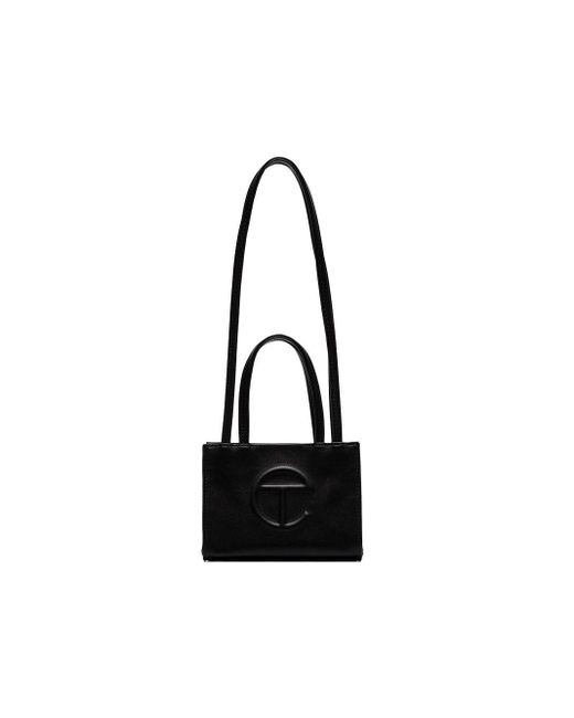 Mini sac à main à logo embossé Telfar en coloris Black