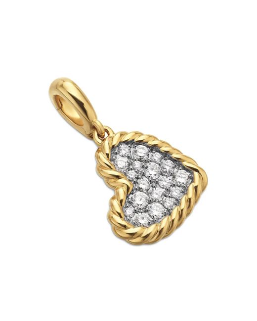 David Yurman Metallic 18Kt Dy Elements Diamond Pendant (12.6Mm)