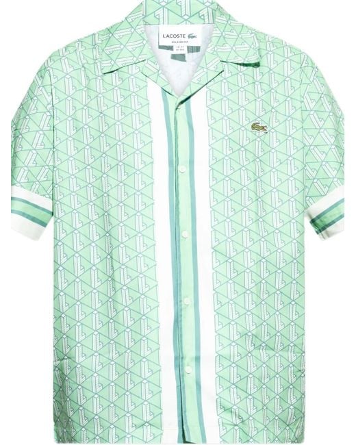 Lacoste Green Monogram Shirt for men