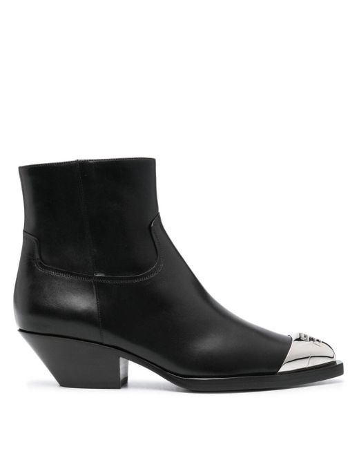 Givenchy Black Ankle Boots Western aus Leder