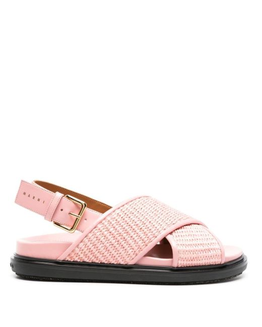Marni Pink Fussbett Slingback Sandals