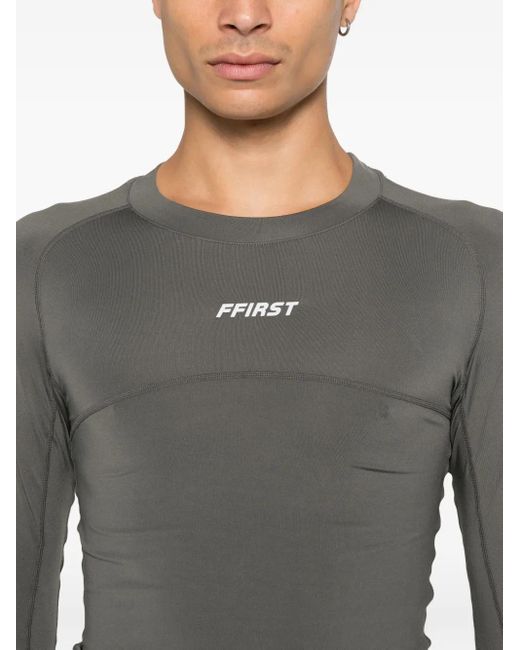 FAMILY FIRST Gray Long-Sleeve Performance Top for men
