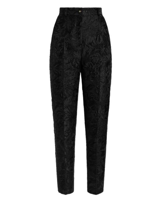 Dolce & Gabbana Black Jacquard Trousers