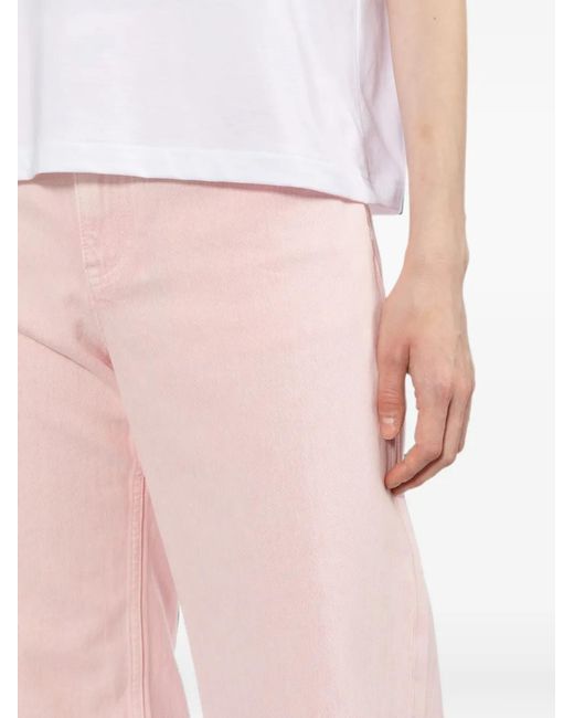 Helmut Lang Pink Jean Ample Classique À Coupe Cinq Poches