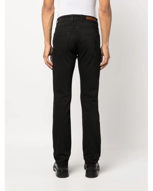Billionaire Black Mid-Rise Straight-Leg Jeans for men