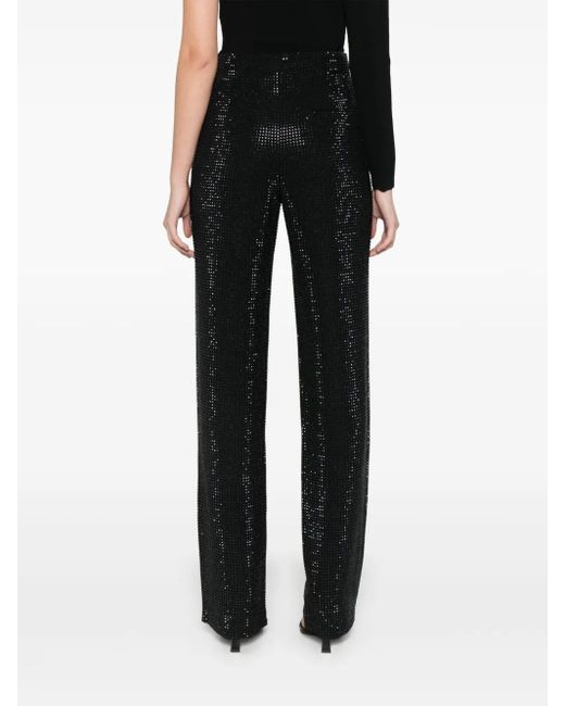 Roland Mouret Black Crystal-Embellished Trousers