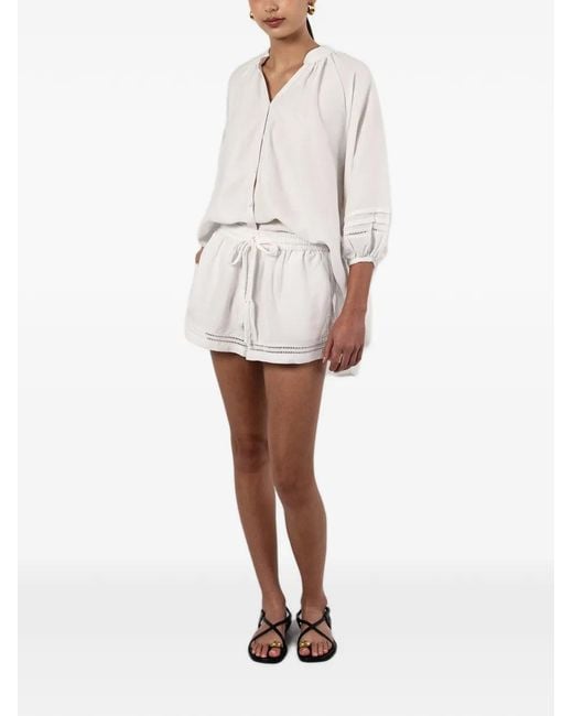 COR White Isole Drawstring Shorts