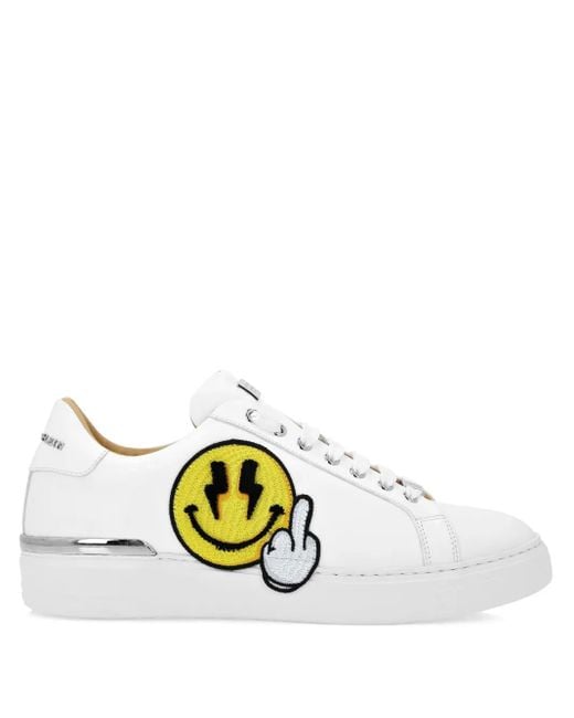 Philipp Plein White Lo-Top Sneakers