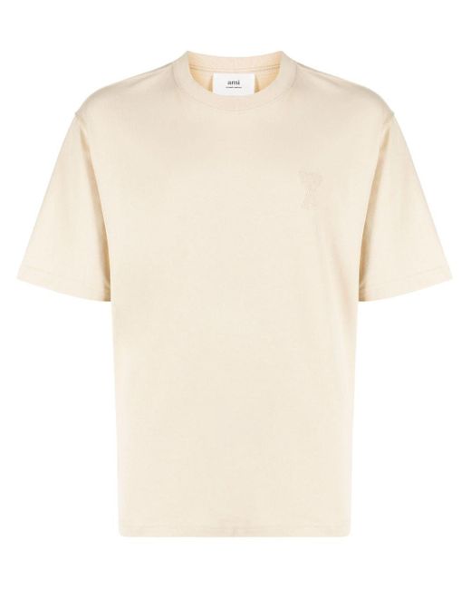 T-shirt en coton à logo Ami de Coeur AMI pour homme en coloris Natural