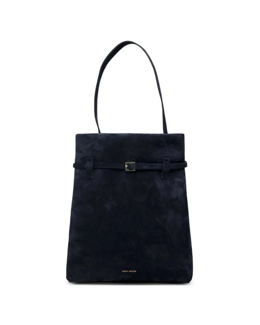 MANU Atelier Blue Tote Du Jour Suede Tote Bag for men