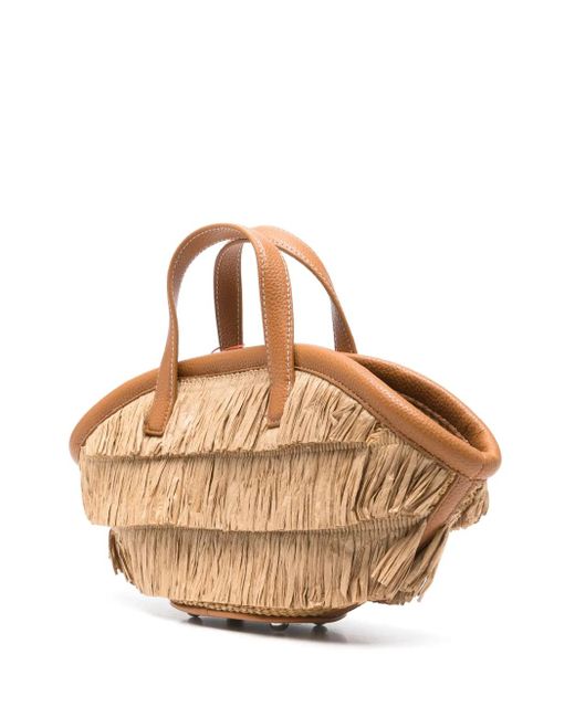 Simon Miller Natural Mini Fringe Mercado Tote Bag
