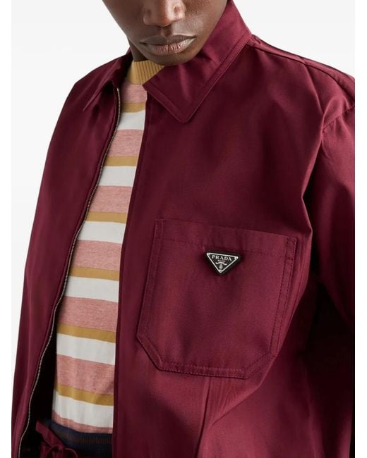 Prada Red Poplin Jacket