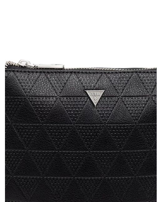 Guess Black Torino Quilted Messenger Bag for men