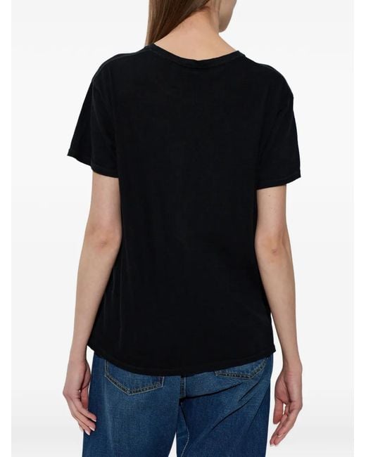 R13 Black Printed Crew-Neck T-Shirt