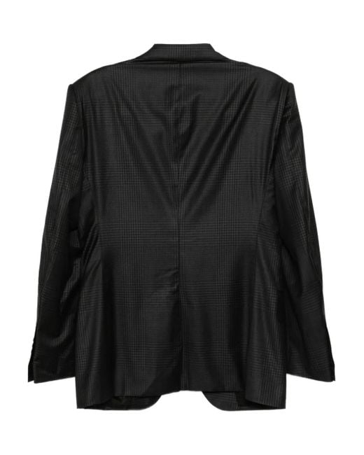 Tom Ford Black Checked Single-Breasted Suit for men