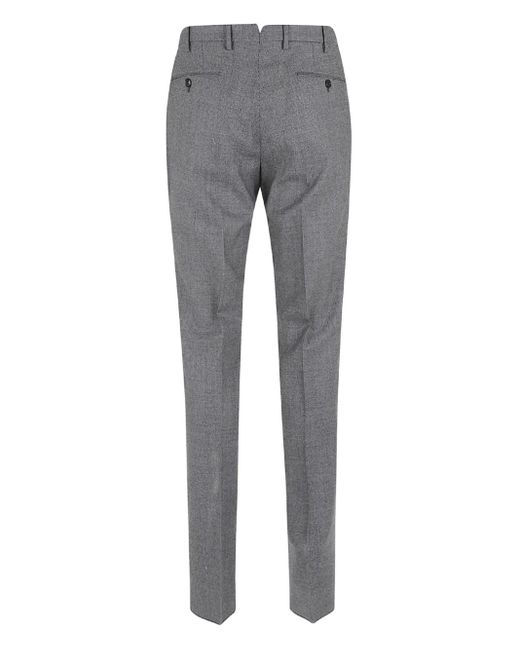 Incotex Gray Check-Pattern Trousers for men