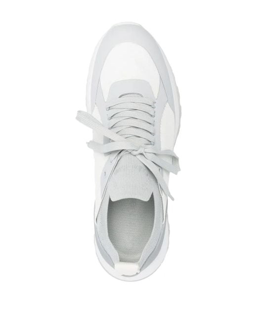 Calvin Klein White Panelled Low-Top Sneakers