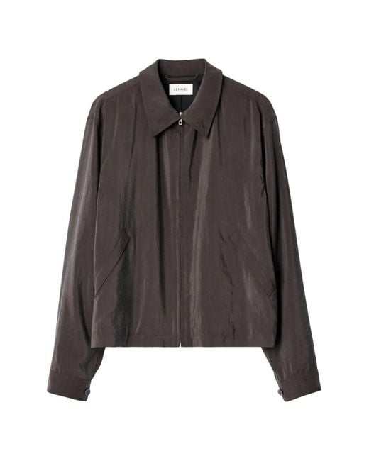 Lemaire Brown Light Zipped Blouson for men