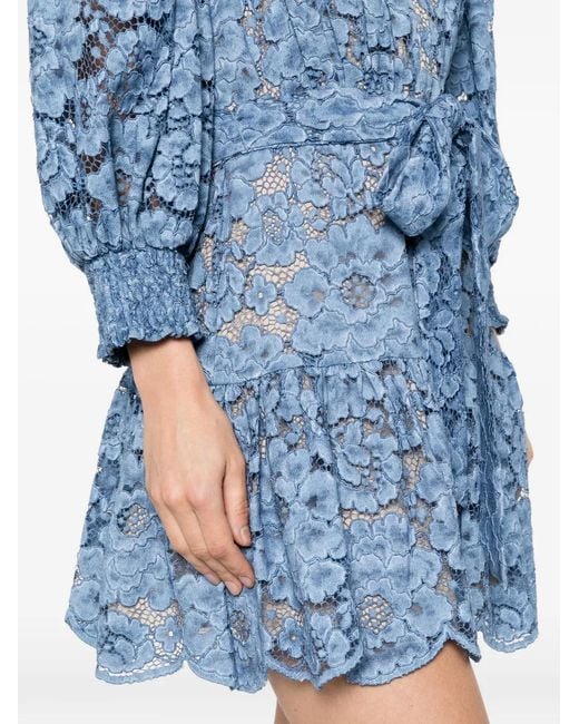 Alice + Olivia Blue Cora Mini Dress