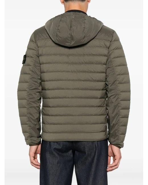 Stone Island Green Hooded Zip-Fastening Jacket for men