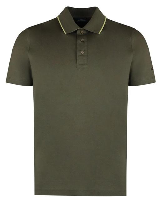 Paul & Shark Green Cotton Polo Shirt for men