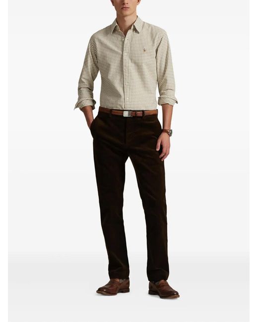 Polo Ralph Lauren White Checked Button-Down Shirt for men