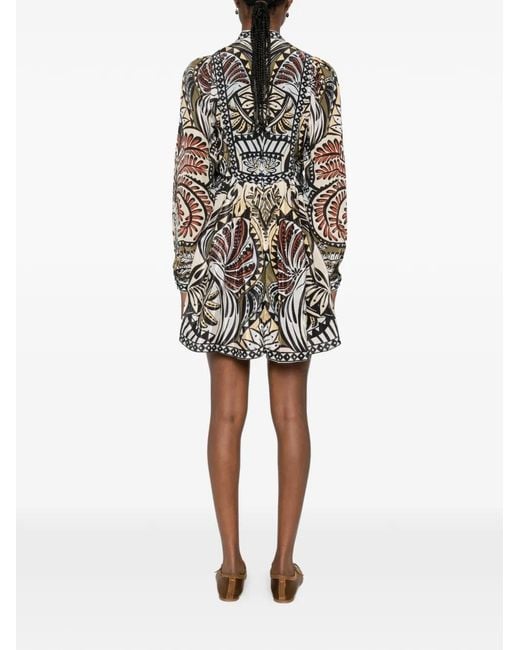 Farm Rio White Balamana Mini Dress