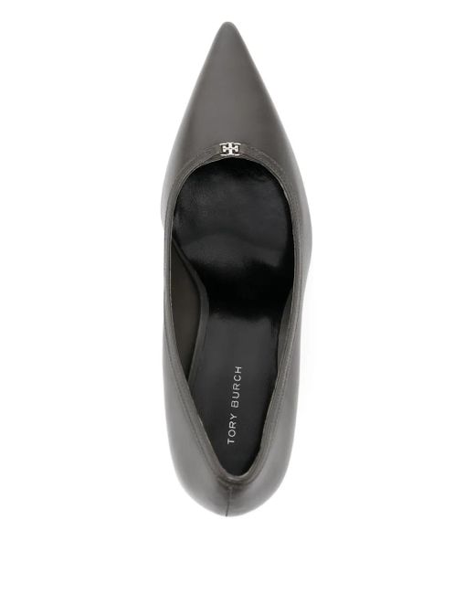 Tory Burch Gray Pointed-Toe Pumps